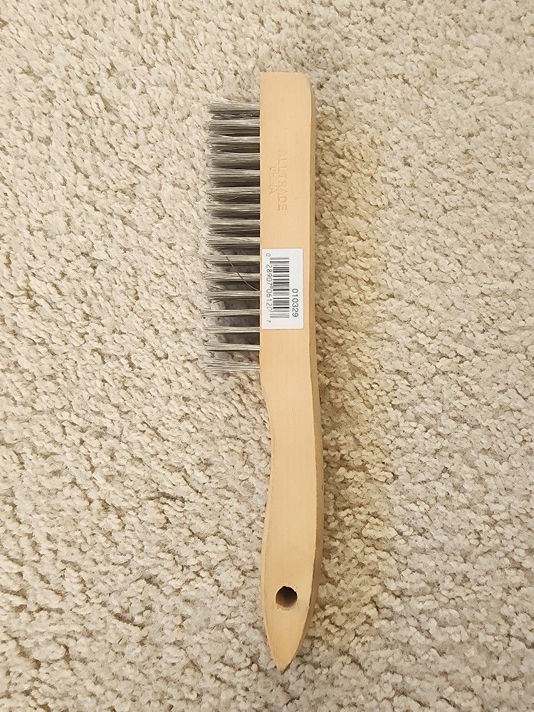 Brand New Large Wire Brush with Wooden Handle