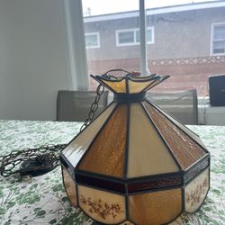 Tiffany Style Stained Glass Light Fixture  