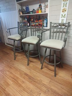3 high counter swivel chairs, price is for all 3