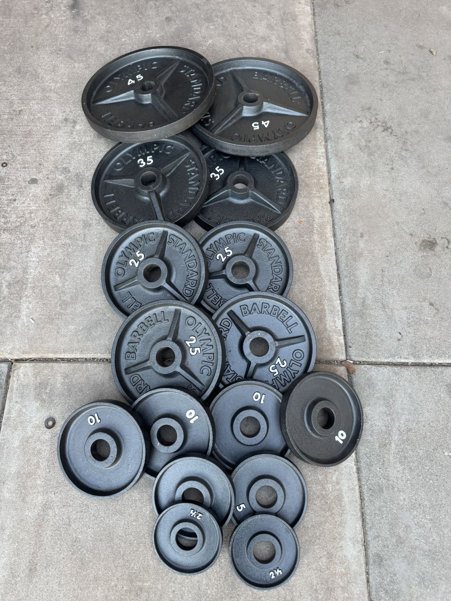 Old school Olympic weights 315lbs total firm price