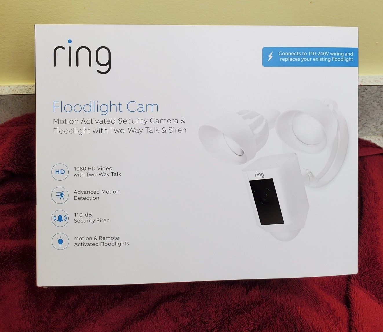 Ring Floodlight Camera in White
