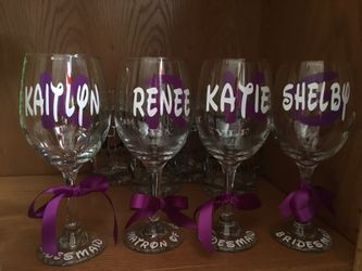 Wedding Party Wine/Beer Glasses