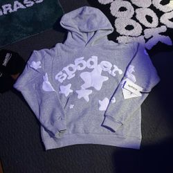 Grey Sp5der Hoodie Size M