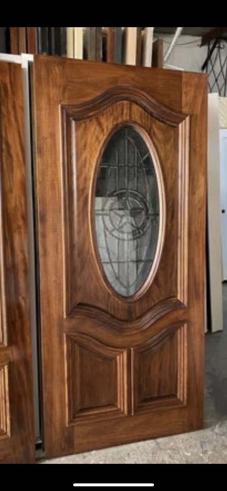 Entry Front Door 36x80 With Texas Star Glass