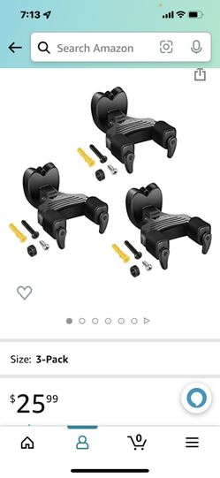 3 Guitar Locking Wall Mounts