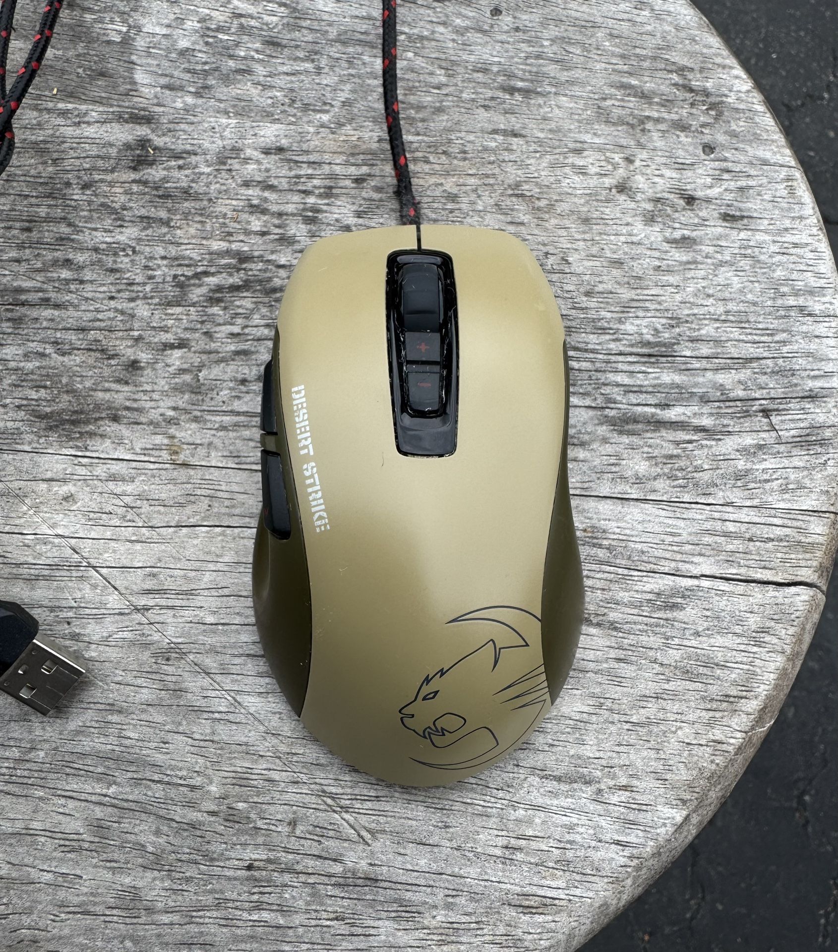 Roccat Kone Pure Military Core Performance Computer Gaming Mouse, 1000Hz Polling Rate, 1ms Response Time, Desert Strike