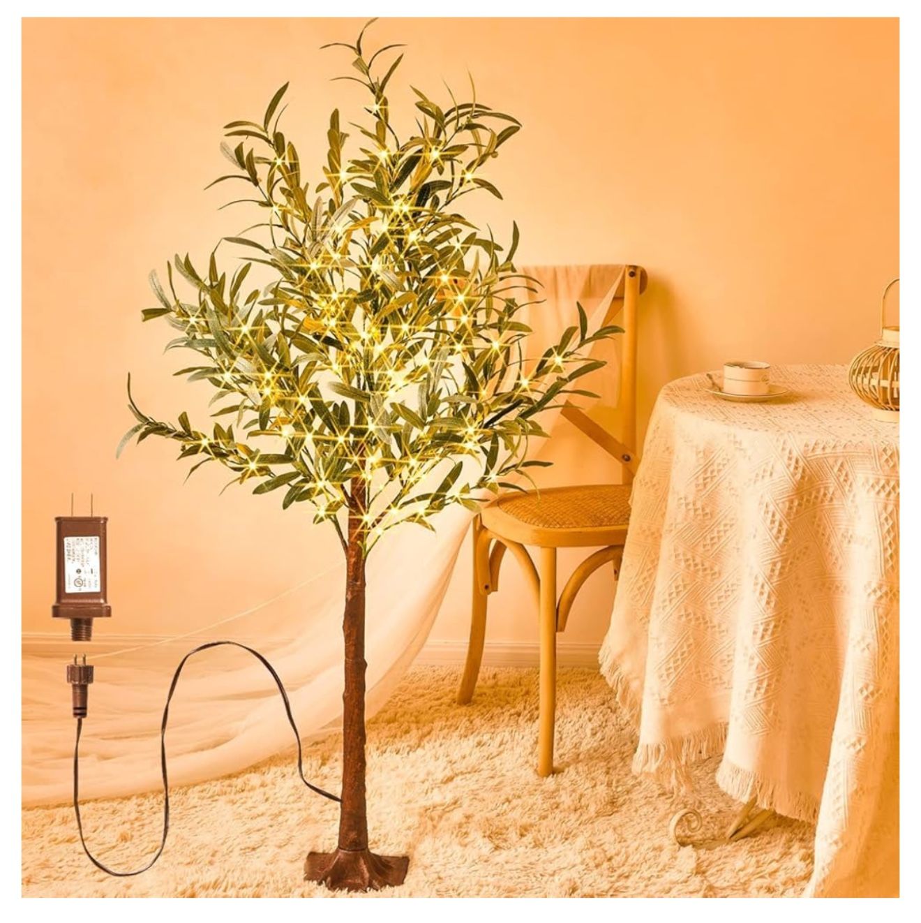 Christmas Or Decorative Olive Tree Includes Eve Smart Switch