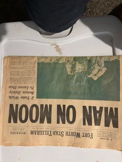 1969 Fort Worth Star-Telegram Moon Landing Newspaper