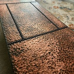 Hammered Copper Top Coffee Table