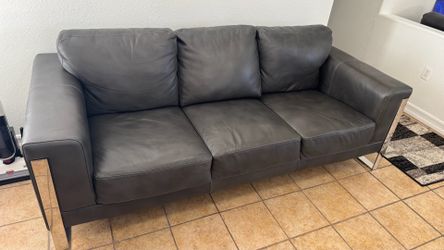 Modern-style Couch: Stefan Leather Sofa by AllModern (matching chair also available)