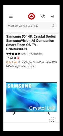 Almost brand new TV 50 inch 4K