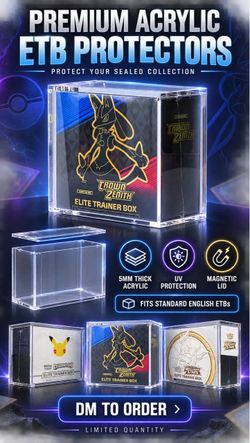 Pokemon ETB Protector Acrylic Case w/Magnets