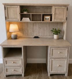 Pottery Barn Desk with Hutch – Solid Wood – Excellent Storage – $450 OBO