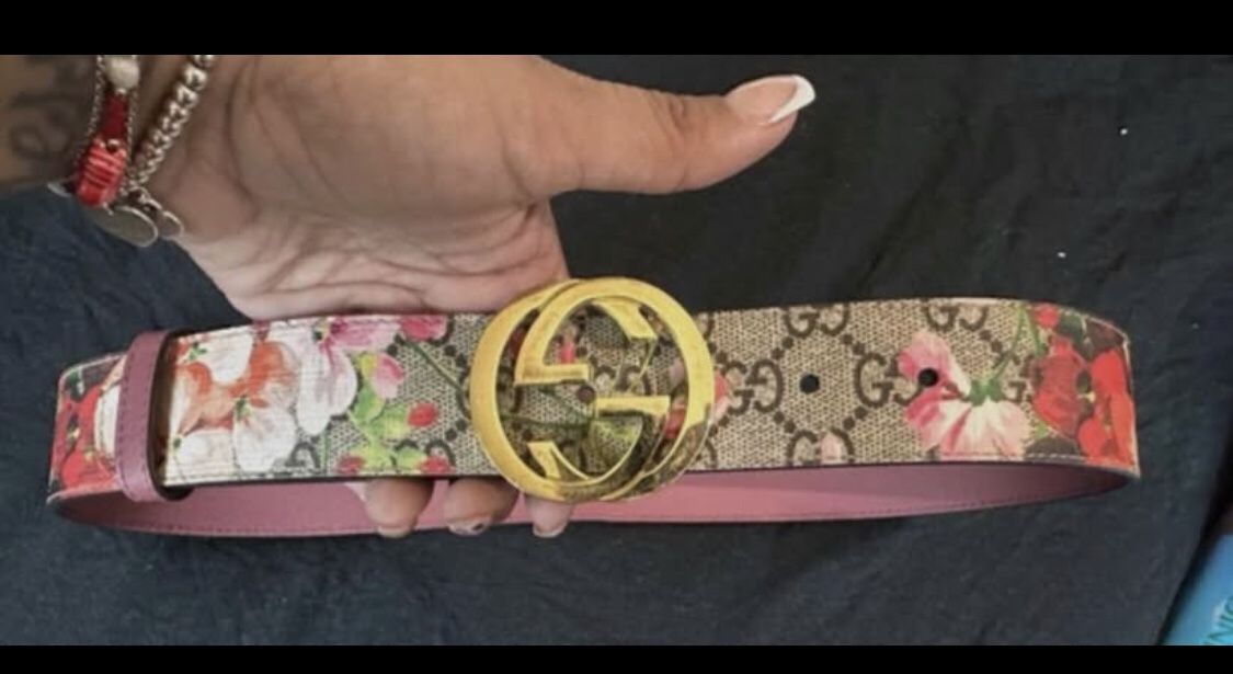 Gucci Floral Monogram Belt
