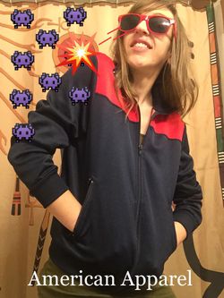 American Apparel track sweat shirt Size SMALL or XS
