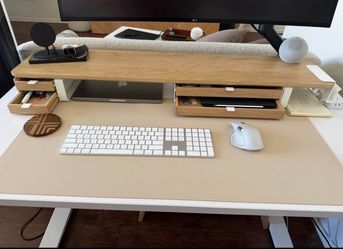 *BRAND NEW* Oaky wood Desk Shelf w/ Drawers