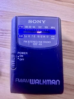 Sony SRF-49 FM/AM Walkman Portable Radio Vintage Classic