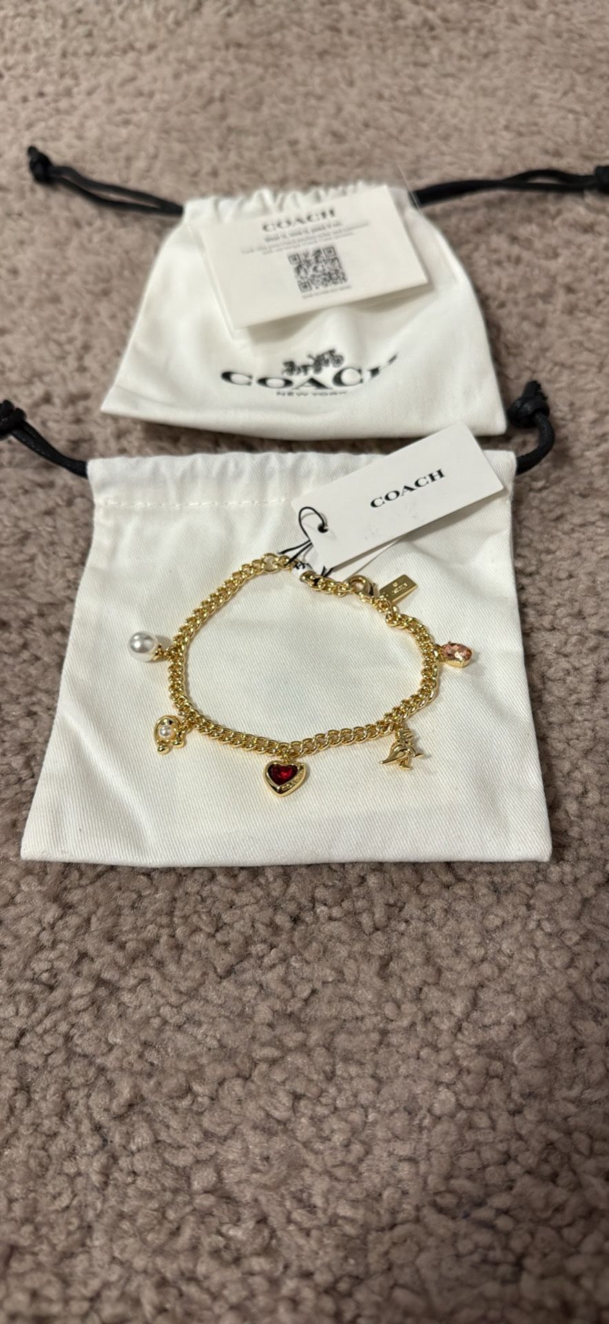 Coach Bracelet (heart, dinosaur, signature C): BRAND NEW