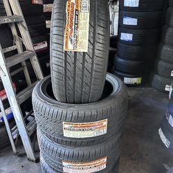 SET OF FOUR BRAND NEW TIRES 255/40/18 ARROYO GRANDSPORT A/S INCLUDING MOUNT AND BALANCE , ASK ME FOR SIZE AND BRAND 