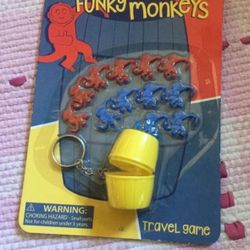 Fun Keychain Miniature Classic Travel Game Barrel Of Monkeys New In Package