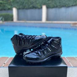 Jordan 11 Patent Black TD Cleats SIZE 12