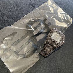 Black ice watch for him or her resizable unisex piece