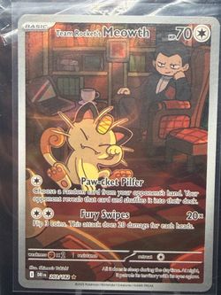 Team rockets meowth Pokémon card