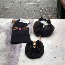 Cat & jack beanie , earmuffs,  and little purse

