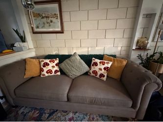Gray Tufted Couch