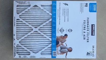 Kirkland Signature Furnace Air Filters 14 x 20 x 1, 4-Pack
