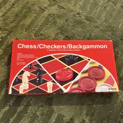 Checkers, Chess, Backgammon