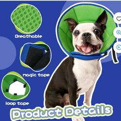 Kuoser Soft Dog Cone Collar After Surgery, Adjustable Dog Recovery Cone Collar, Elizabethan Collar for Dogs M