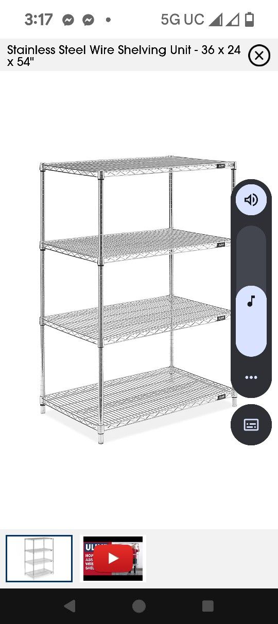 Stainless Steel Net Wire Shelving 
