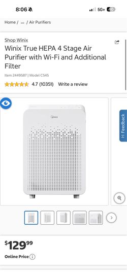 Air purifier with WIFI