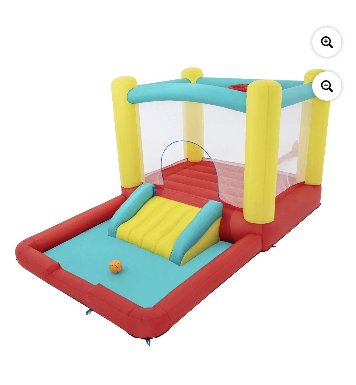 Play Day Jump 'N Away Kids Indoor and Outdoor Bouncer with Blower Included