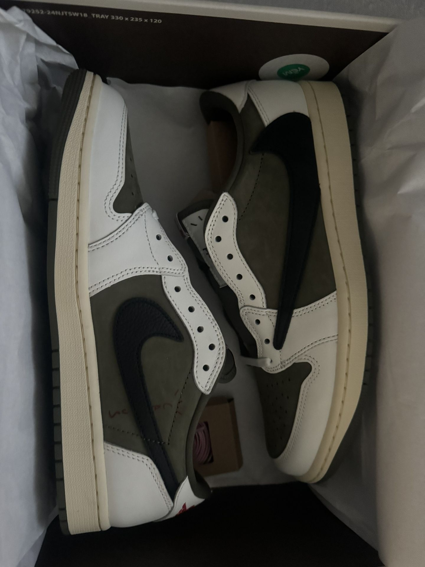 Jordan 1 Retro Low OG SP Travis Scott Medium Olive Sz 10.5