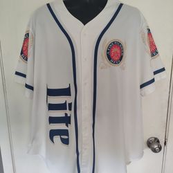Men's Miller Lite Baseball Jersey Size 2XL