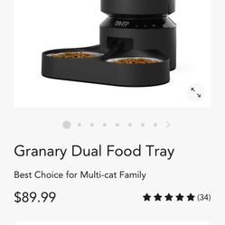 DUAL FOOD TRAY FOR PETS  FOR SALE