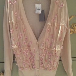 J Crew pink lightweight cardigan