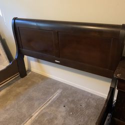 Queen Sleigh Bed and Armoir 