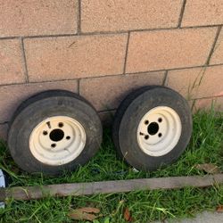 Free Rims And Tires (2) For Trailer