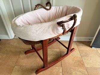 Restoration Hardware Baby & Child Moses Basket + Rocking Stand – RH Bassinet