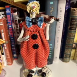 HTF NIB Zampiva Italy Circus Clown Jester Violin Fiddle...