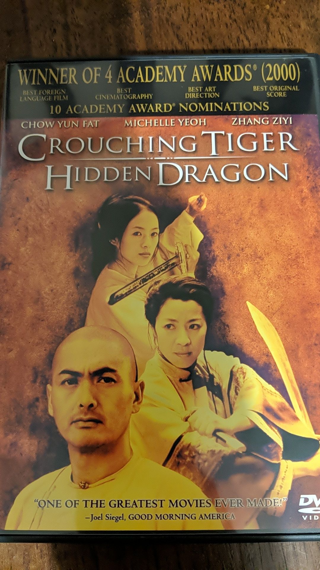 Crouching tiger hidden dragon DVD