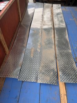 Four Pieces Of Aluminum Diamond Plate