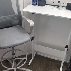 High desk and chair 