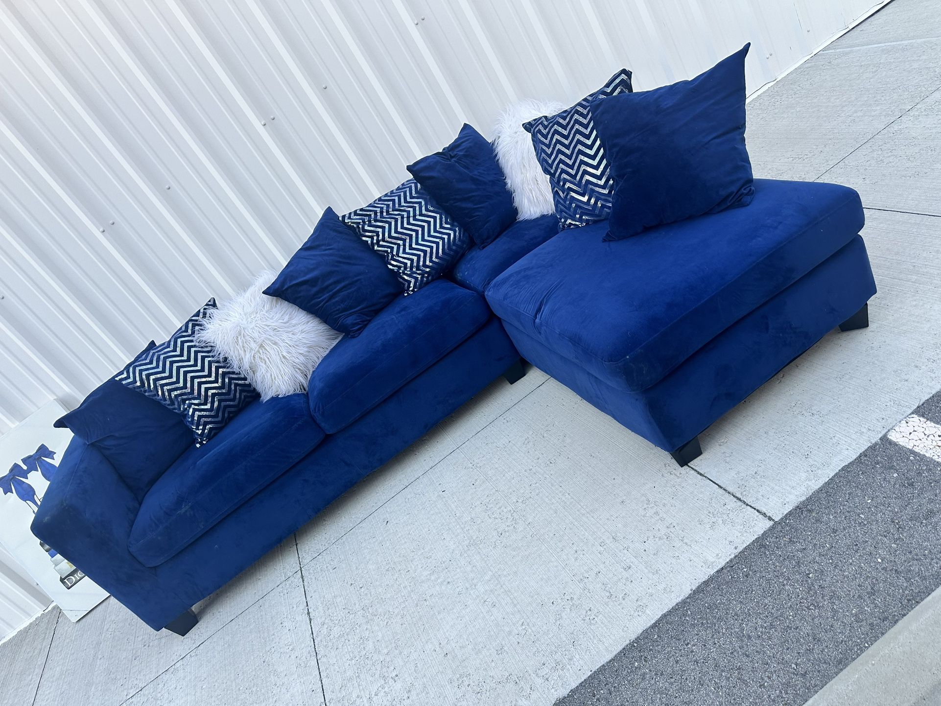 Beautiful Royal Blue Sectional