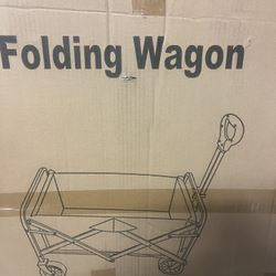 Collapsible Folding Wagon Cart, Large Capacity Camping Wagon, All Terrain Foldable Wagon, Heavy Duty Utility Wagon Cart For Grocery Outdoor Beach Gard