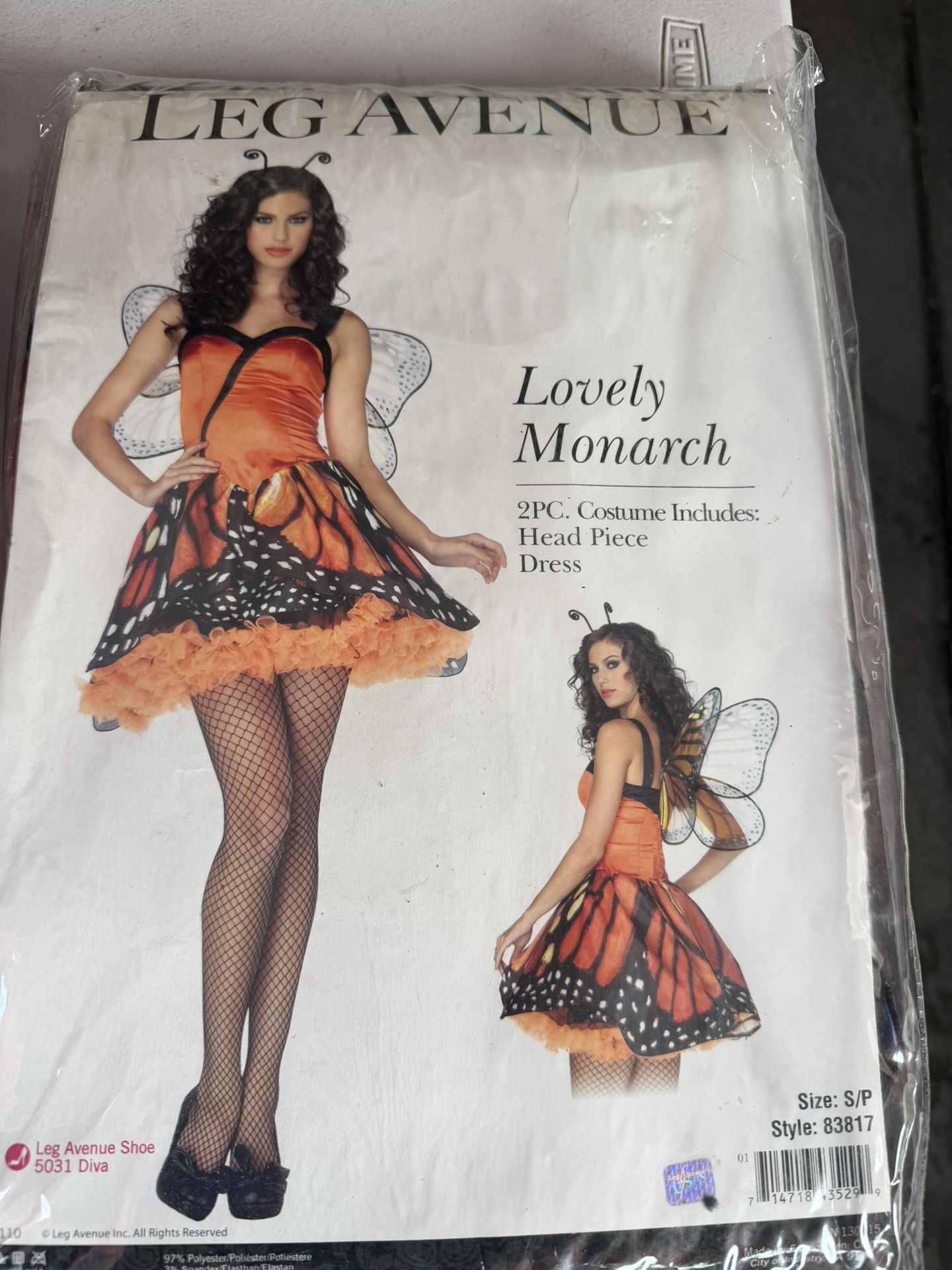 Butterfly Costume New Monarch $35