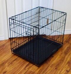 Dog Pet Crate Kennel With Liner Tray - Small Like New